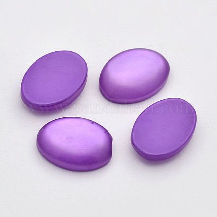 Dyed Imitation Cat Eye Resin Oval Cabochons CRES-M004-13x18mm-07-1