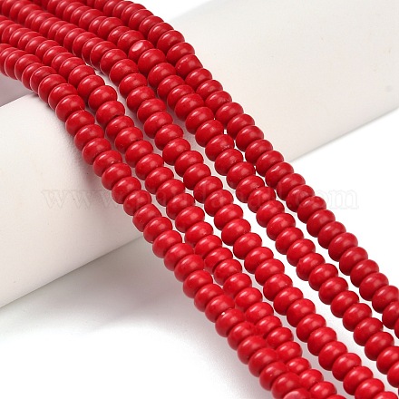 Синтетических нитей бирюзовые бусы G-Z110-B01-2x4mm-02-1