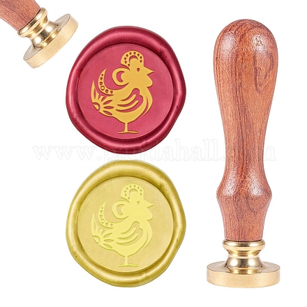 Brass Wax Seal Stamp AJEW-CP0002-20-22-1