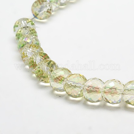 Electroplate Glass Rondelle Beads Strands EGLA-F024-A04-1