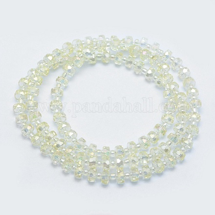 Chapelets de perles en verre électroplaqué EGLA-G026-FR01-1