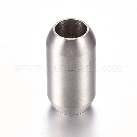 304 Stainless Steel Magnetic Clasps with Glue-in Ends X-STAS-Q164-1