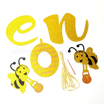 Bienen Geburtstagsparty Zubehör HJEW-WH0014-68-1