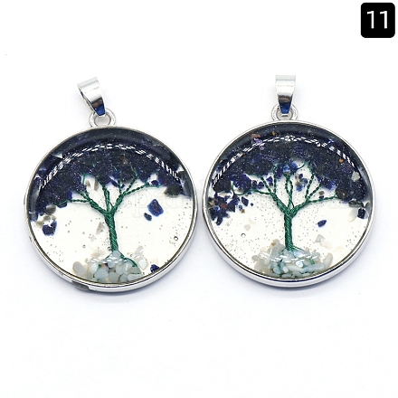 Синтетический синий авантюрин подвески&nbsp;PW-WGDCF81-07-1