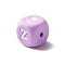 Silicone Beads, Letter Style, Cube, Letter.Z, 12x12x12mm, Hole: 2mm