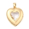 Rack Plating Brass Pendants, Glass Charms, Long-Lasting Plated, Cadmium Free & Lead Free, Real 18K Gold Plated, Heart, Clear, 23.5x20x6mm, Hole: 3x5.5mm
