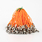Mobile Straps, with Polyester String and Alloy Findings, Dark Orange, 70mm
