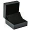 Imitation Leather Lychee Pattern Watch Boxes, with Velvet Pillow, Square, Black, 10x10x6cm
