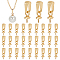 30Pcs 304 Stainless Steel Cup Peg Bails, Pendant Bails for Half Drilled Beads, Golden, 10mm