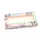 Paper Folding Boxes, Empty Eyelash Packaging Box, with Clear Window, Rectangle, Colorful, 112x54x17mm