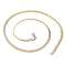 304 Stainless Steel Twist Chain Necklaces for Women, Golden & Stainless Steel Color, 19.57~19.76 inch(49.7~50.2cm), 5mm wide