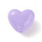 Opaque Acrylic Beads, Heart, Medium Purple, 16x19x11mm, Hole: 3mm