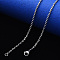Non-Tarnish 304 Stainless Steel Cable Chain Necklace, with Lobster Claw Clasp, Stainless Steel Color, 19.68 inch(50cm), Link: 2x1.2x0.4mm