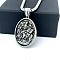 Greek Mythology Stainless Steel Saint Pendant Necklaces for Men, Stainless Steel Color