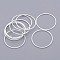 Brass Linking Rings, Ring, Lead Free & Nickel Free & Cadmium Free, Silver, 25x1mm