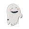 Halloween Printing Acrylic Pendants, Ghost Charms, White, 41x29x2mm, Hole: 1.8mm