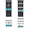 2Sets 2 Styles Alloy Watch Band Clasps, with Resin Imitation Synthetic Turquoise, Antique Silver, 2~10x23.5~24x5.5~8.5mm, 1set/style