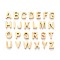 26Pcs 304 Stainless Steel Charms, Real 14K Gold Plated, Letter A~Z, 8.5~9.5x5.5~10.5x3mm, Hole: 1.8~2mm