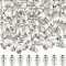 SUNNYCLUE 1 Box 150Pcs Rice Bead Brass Spacer Beads Bulk Antique Silver Metal Tibetan Vintage Corrugated Oval Column Shaped Mini Loose Beads for Jewelry Making Bracelet Necklace DIY Crafts Accessories