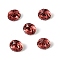 Glass Rhinestone Cabochons, Pointed Back & Back Plated, Faceted, Square, Diamond, Padparadscha, 6x4.5mm
