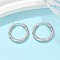 304 Stainless Steel Twist Hoop Earrings for Women, Stainless Steel Color, 15x2.5mm