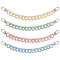 8Pcs 4 Colors Acrylic Boot Strap Chains, with Alloy Swivel Clasps, Heart, Mixed Color, 250mm, 2pcs/color