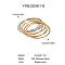 5Pcs European and American Style 304 Stainless Steel Plain Bangles for Women, Real Gold Plated & Stainless Steel Color, 0.2cm, Inner Diameter: 2-3/8 inch(6.07cm)