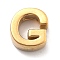 Ion Plating(IP) 304 Stainless Steel Charms, Letter Charm, Real 18K Gold Plated, Letter G, 9.5x9x3mm, Hole: 1.6mm