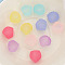 Rubberized Style Transparent Acrylic Beads, Triangle, Mixed Color, 17.9x19.6x19.6mm, Hole: 3.5mm