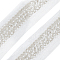 Polyester & Plastic Bead Gauze Lace Trim, Clothes Sewing, White, 2-5/8 inch(68mm)