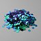 PVC Sequins/Paillette, Flake Paillette, Midnight Blue, 5x1.4mm, Hole: 1mm, 1000pcs/bag