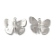 Brass Pendants, Cadmium Free & Nickel Free & Lead Free, Butterfly Charm, Real Platinum Plated, 19x24x3mm, Hole: 1.4mm
