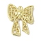 Rack Plating Alloy Pendants, Cadmium Free & Nickel Free & Lead Free, Bowknot, Golden, 24.5x19x2.5mm, Hole: 1.4mm