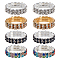 8Pcs 4 Colors Rhinestone Elastic Finger Rings for Women, Mixed Color, 6mm, Inner Diameter: 16mm, 2pcs/color
