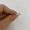 Brass Micro Pave Clear Cubic Zirconia Finger Rings, Real Platinum Plated, Letter S, Inner Diameter: 20mm