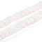 Luminous Handmade Silver Foil Glass Beads Strands, Rondelle, Glow in the Dark, White, 7~8.5x4.5~6.5mm, Hole: 1~1.5mm, about 80pcs/strand, 16.34 inch(41.5cm)