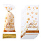 50Pcs Merry Christmas Snowflake Printed Transparent OPP Cellophane Packaging Bags with Wire Twist Ties, Rectangle, Chocolate, 27.6x12.4x0.01cm
