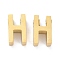 Ion Plating(IP) 304 Stainless Steel Charms, Alphabet, Golden, Letter.H, 8x5x3mm, Hole: 1.8mm