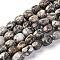Natural Map Stone Beads Strands, Nuggets, Tumbled Stone, 7~12x6~8x5~7mm, Hole: 1mm, about 43~44pcs/strand, 15.47~15.63''(39.3~39.7cm)