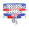 6Pcs Boot & Cowboy Hat Western Cowboy Style Polymer Clay Heishi  & CCB Plastic Beaded Bracelets, Alloy Enamel Charm Bracelets, Royal Blue, Inner Diameter: 2-1/8 inch(5.5cm)