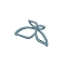Plastic Claw Hair Clips, Butterfly, Light Cyan, 106x47x40mm