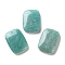 Natural Amazonite Pendants, Rectangle Charms, 24.5~25x17.5~18x4~4.5mm, Hole: 1.5mm