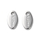 304 Stainless Steel Charms, Chain Extender Drop, Word S.steel, Oval, 8.5x5x1mm, Hole: 1.4mm