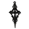 Jet Rhinestone Cross Pendatn with Black Enamel, Alloy Pendant, Electrophoresis Black, 47.5x21.5x4mm, Hole: 1.8mm