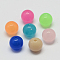 Imitation Jade Acrylic Beads, Round, Mixed Color, 12mm, Hole: 2mm, about 500pcs/500g