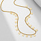Brass Pendant Twisted Chain Necklaces for Women, Golden, Star, 15.75 inch(40cm)