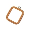 Square ABS Plastic Cross Stitch Embroidery Hoops, Embroidered Display Frame, Sewing Tools Accessory, Peru, 110x95mm