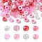 8 Styles Plastic Pearlized Beads, Barrel, Pearl Pink, 9x6mm, Hole: 3.5~3.8mm, 8 Styles, 1Colors/Styles