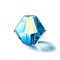 Preciosa® Crystal Beads, Czech Crystal, Bicone(451 69 302 Rondelle), 60120 20000 Malibu Blue AB 2x, 6mm