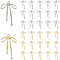 32Pcs 2 Colors Alloy Pendants, Bowknot, Platinum & Golden, 32.5x20x3mm, Hole: 1.4mm, 16pcs/color